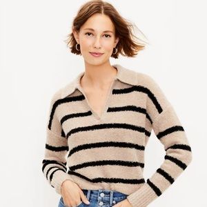 LOFT NWT Striped Boucle Sweater